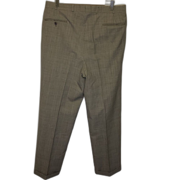 Polo University Club Ralph Lauren Tan Black Blue Plaid Wool Suit Size 41 Tall - Picture 15 of 16